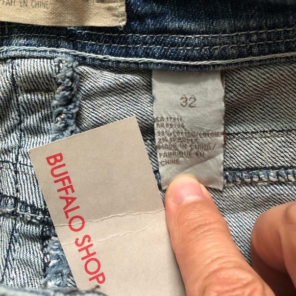 Denim Blue Women’s Jeans Buffalo Shop Stretch Stone wash low cut boot cut flare - Picture 12 of 12